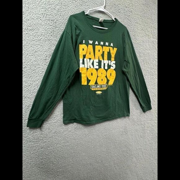 Shirt L Green I Wanna Party Like It’s 1989 Smack Apparel cotton - Picture 7 of 11